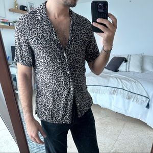 All Saints Cheetah Print Shirt